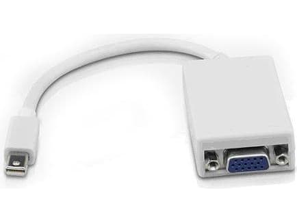 Sharkoon - Videokort - Mini DisplayPort (hane) till HD-15 (VGA) (hona) - DisplayPort 1.2 - 15 cm - vit