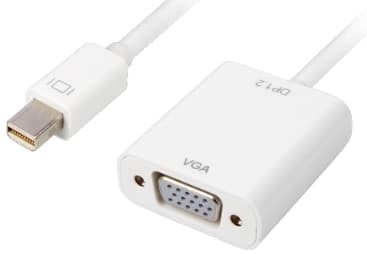 Sharkoon - Videokort - Mini DisplayPort (hane) till HD-15 (VGA) (hona) - DisplayPort 1.2 - 15 cm - vit