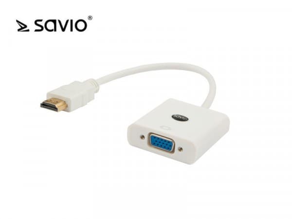 Savio CL-27B, 0,1 m, HDMI Type A (Standard), VGA (D-Sub), Hankjønn, Hunkjønn, 1920 x 1200 piksler