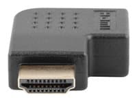 Lanberg - Hög hastighet - HDMI-adapter - HDMI hane vänstervinklad till HDMI hona - svart - stöd för 4K