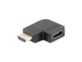 Miniatyrbild 5 av 5: Lanberg - Hög hastighet - HDMI-adapter - HDMI hane vänstervinklad till HDMI hona - svart - stöd för 4K