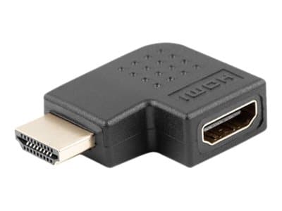 Lanberg - High Speed - HDMI-adapter - HDMI hann venstre-vinklet til HDMI hunn - svart - 4K-støtte