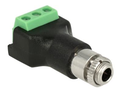 Delock - Audioadapter - 3-pins terminalblokk hunn til mini-phone stereo 3.5 mm hunn - 1.235 m