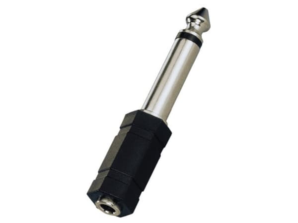 Monacor NTA-177, 6.3 mm, 3,5 mm, Svart, Metallisk