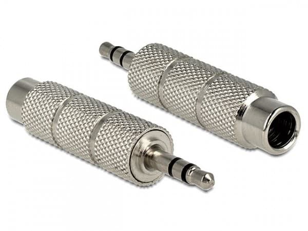 Delock - Audioadapter - stereojakk hunn til mini-phone stereo 3.5 mm hann - sølv