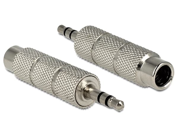 Delock - Audioadapter - stereojakk hunn til mini-phone stereo 3.5 mm hann - sølv