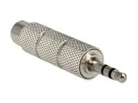 Delock - Audioadapter - stereojakk hunn til mini-phone stereo 3.5 mm hann - sølv