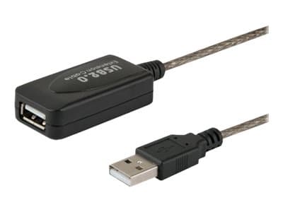 SAVIO CL-130 - USB-jatkojohto - USB (uros) - USB (naaras) - USB 2.0 - 10 m - aktiivinen - musta