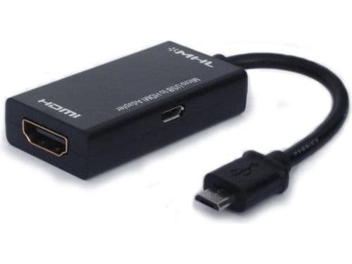 SAVIO CL-32 - Adapter för video / ljud - 5 pin Micro-USB (MHL) hane till HDMI, Mikro-USB typ B (endast ström) hona