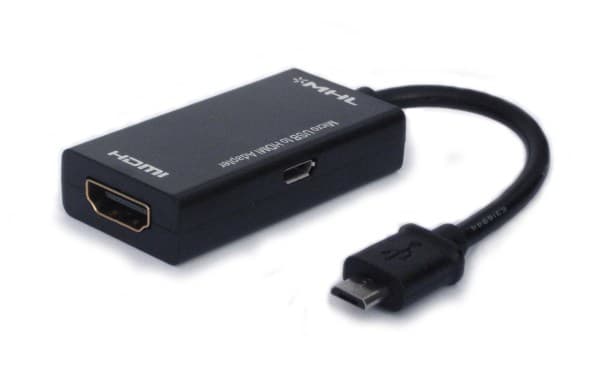 SAVIO CL-32 - Adapter för video / ljud - 5 pin Micro-USB (MHL) hane till HDMI, Mikro-USB typ B (endast ström) hona