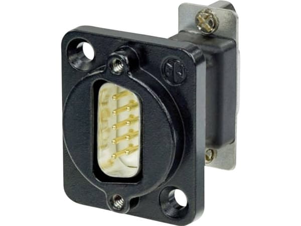 Neutrik NADB9MF-B, VGA, VGA, Svart, Rostfritt stål