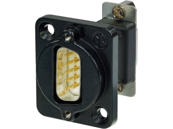 Neutrik NADB9MF-B, VGA, VGA, Svart, Rostfritt stål
