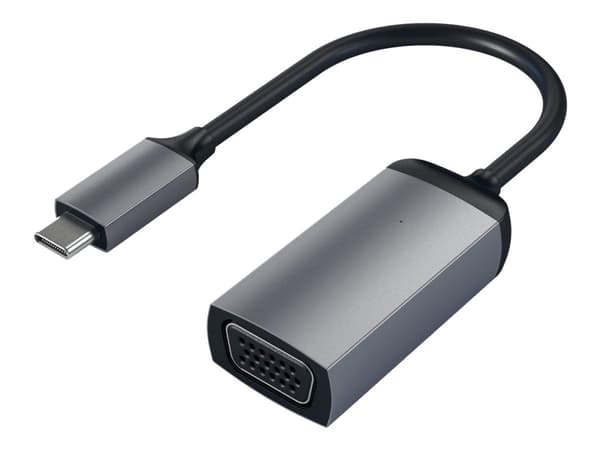 Satechi ST-TCVGAM - Videoadapteri - 24-nastainen USB-C han til HD-15 (VGA) hun - 20,3 cm - avaruuden harmaa - 1080p tuki Harmaa
