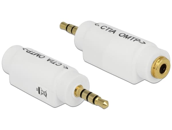 DeLOCK 65590, 3.5mm, 3.5mm, Valkoinen
