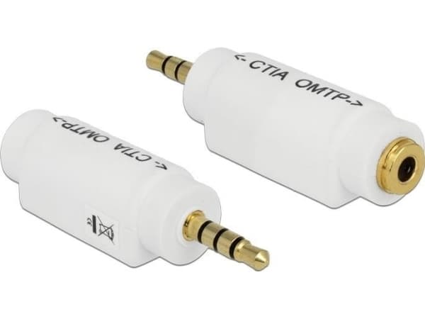 DeLOCK 65590, 3.5mm, 3.5mm, Valkoinen