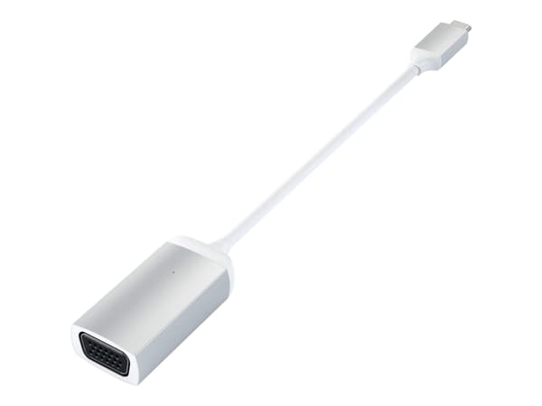 Satechi ST-TCVGAS - Videoadapteri - HD-15 (VGA) hun til USB-C han - 20,3 cm - sølv - 1080p-tuki
