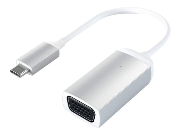 Satechi ST-TCVGAS - Videoadapteri - HD-15 (VGA) hun til USB-C han - 20,3 cm - sølv - 1080p-tuki