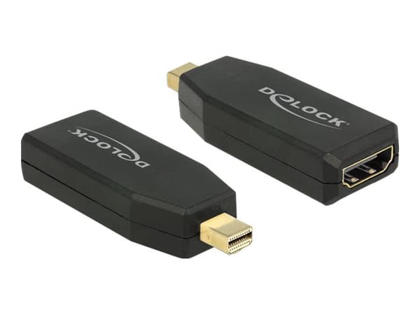 Delock - Video adapter - Mini DisplayPort hann til HDMI hunn - svart - 4K-støtte