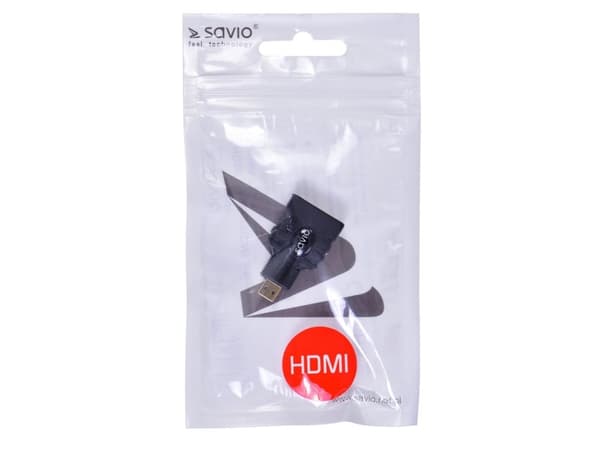 SAVIO CL-17 - HDMI-adapter - 19 pin micro HDMI Type D hann til HDMI hunn