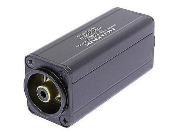 Neutrik XLR / RCA, 3-pin XLR, RCA, Sort