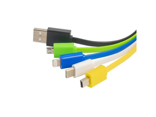 Akyga AK-AD-51 - Laddningsadapter - USB hane till mini-USB typ B, mikro-USB typ B, Lightning, 24 pin USB-C hane - 7 cm