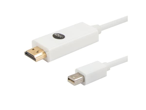 SAVIO CL-83 - Adapterkabel - Mini DisplayPort hann til HDMI hann - 1.8 m - hvit