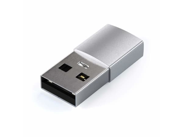 Satechi - USB-sovitin - 24-nastainen USB-C (naaras) USB Type A:hen (uros) - USB 3.0 - hopea
