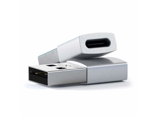 Satechi - USB-sovitin - 24-nastainen USB-C (naaras) USB Type A:hen (uros) - USB 3.0 - hopea