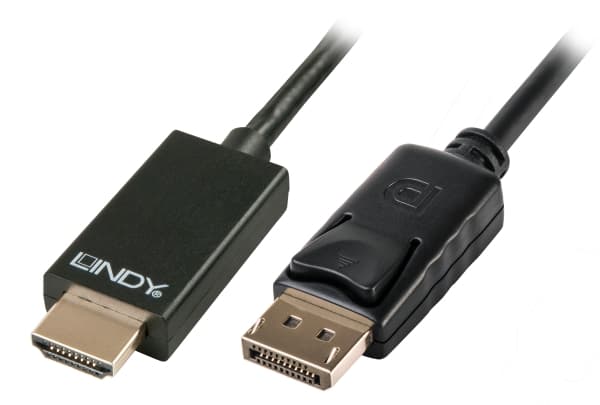 Lindy DisplayPort/HDMI 2m Svart | CDON
