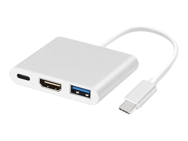 Maclean MCTV-840 - Videokort - 24 pin USB-C hane till HDMI, USB typ A, 24 pin USB-C Silver