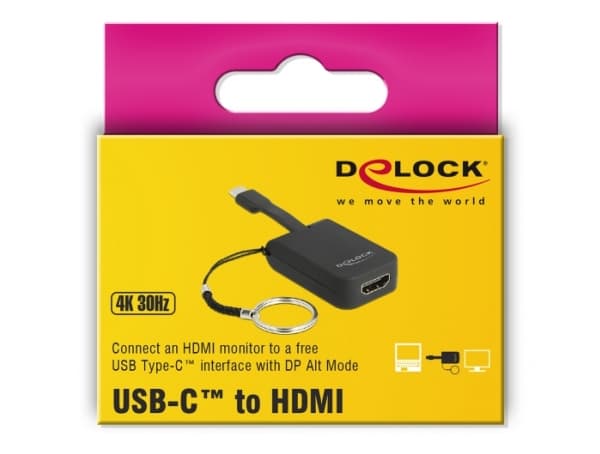 Delock - Extern videoadapter - RTD2171U - USB-C - HDMI - svart