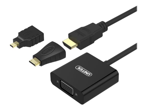 Unitek Y-6355 - Videokonverter - HDMI - VGA - svart