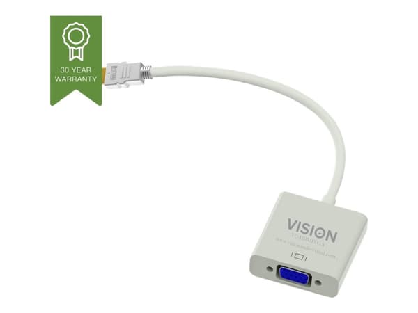 Vision Techconnect - Videotransformator - HDMI - VGA - hvit