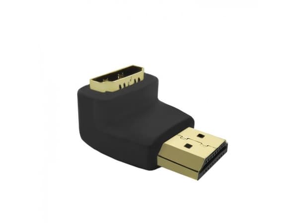 Qoltec - HDMI-adapter - HDMI hunn til HDMI hann - 90°-kontakt