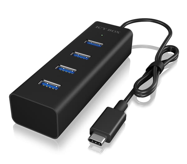 ICY BOX IB-Hub1409-C3 - Hubb - 4 x SuperSpeed USB 3.0 - skrivbordsmodell