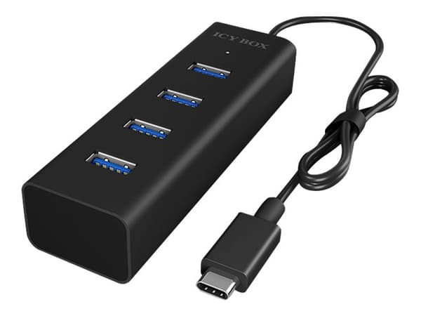 ICY BOX IB-Hub1409-C3 - Hubb - 4 x SuperSpeed USB 3.0 - skrivbordsmodell
