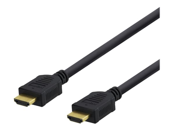 DELTACO HDMI-1070D - HDMI-kabel med Ethernet - HDMI hane till HDMI hane - 10 m - svart - stöd för 4K