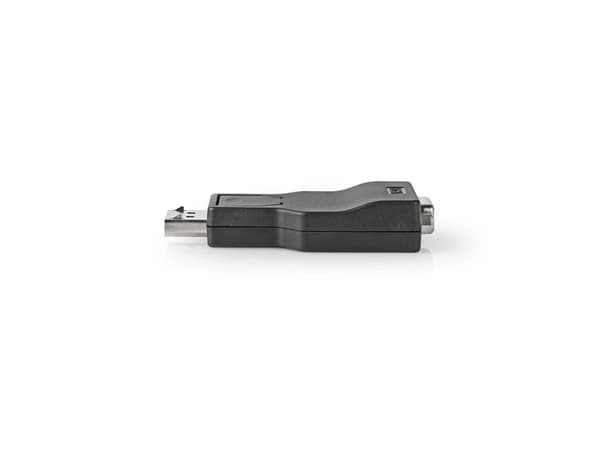 Nedis - Video adapter - DisplayPort (hann) til HD-15 (VGA) (hunn) - svart