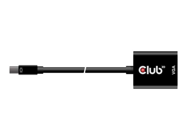 Club 3D CAC-2113 - Video adapter - Mini DisplayPort (hann) til HD-15 (VGA) (hunn) - DisplayPort 1.1a - 22.86 cm - 1080p-støtte, aktiv, 1920 x 1200 (W