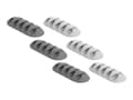 Miniatyrbilde 1 av 5: Delock with 5 feed-throughs - Kabelholdersett - skrivebordsmonterbar, overflatemonterbar, veggmonterbar - grå, hvit