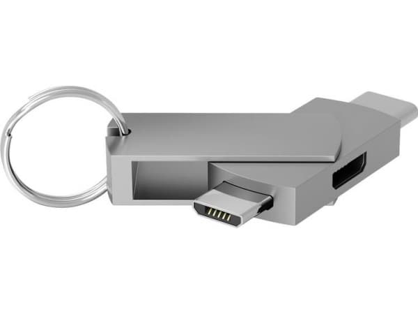 Terratec 272989, USB Type-C, 2 x Micro-USB, Sølv