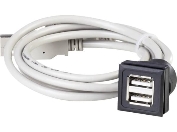 USB-tupla uppoasennus OKTRON-Juwel uppoasennus pystysuoraan OKJ_2USB Schlegel Sisältö: 1 kpl