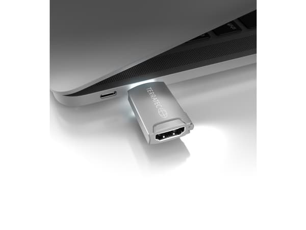 Terratec CONNECT C12, USB Type-C, HDMI, Grå