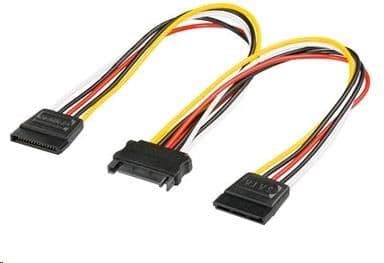 PREMIUMCORD SATA strømkabel (Y) til harddisken (2xF/1xM, 16cm, gaffel) (kfsa-11)