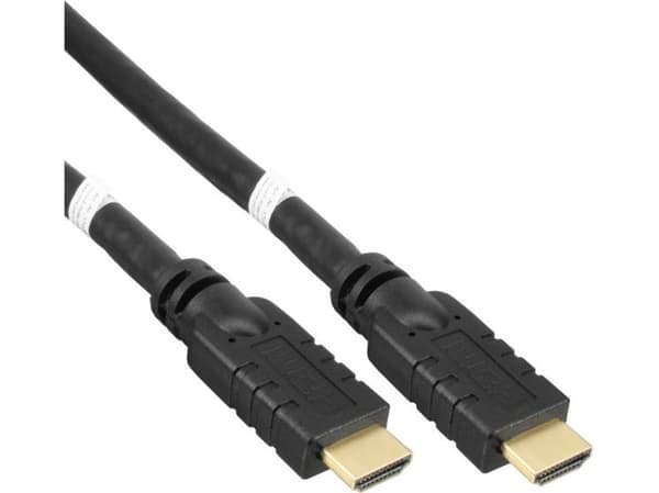PremiumCord HDMI 4K/60Hz, ethernet, med forsterker, 3x skjermet, 2.0 15m