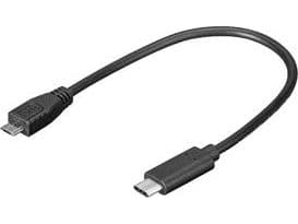 PremiumCord - USB-sovitin - Micro-USB Type B (han) til USB-C (han) - USB 3.1 - 20 cm - formet - lajittelu - lajittelu