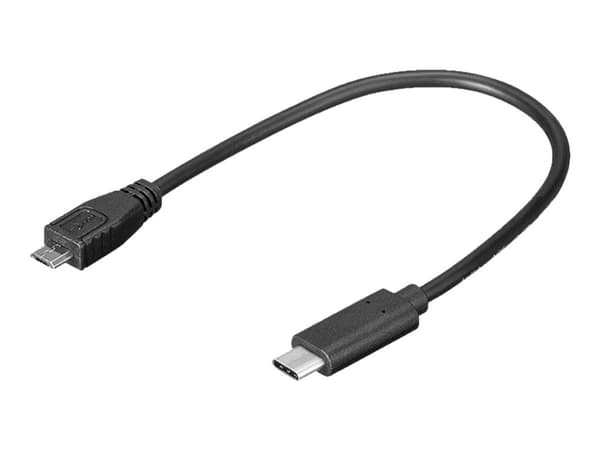 PremiumCord - USB-sovitin - Micro-USB Type B (han) til USB-C (han) - USB 3.1 - 20 cm - formet - lajittelu - lajittelu