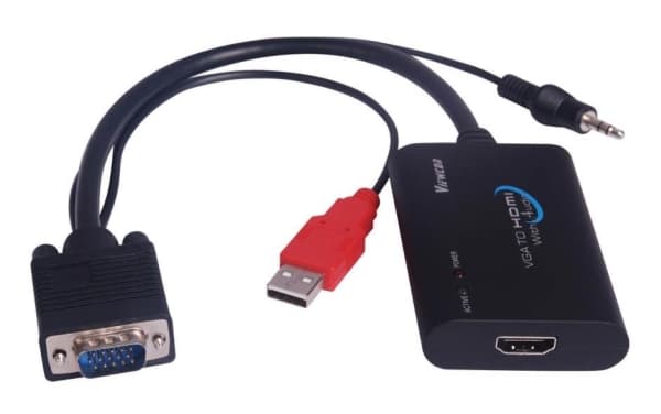 PremiumCord KHCON-04, VGA (D-Sub) + 3,5 mm, HDMI, hane, hona, rakt