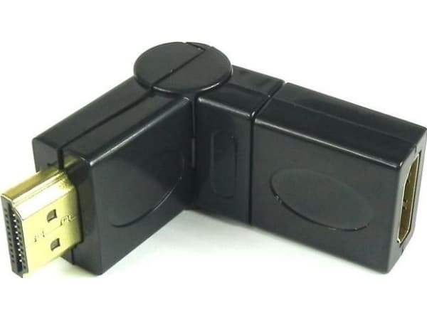 Qoltec - Høyre vinkeladapter for HDMI - HDMI hunn til HDMI hann
