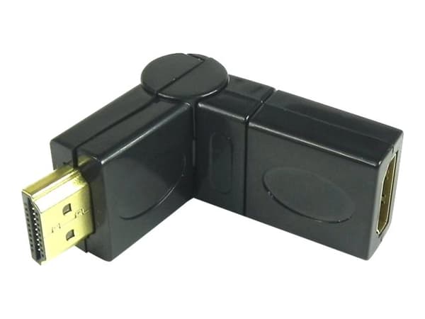 Qoltec - Høyre vinkeladapter for HDMI - HDMI hunn til HDMI hann